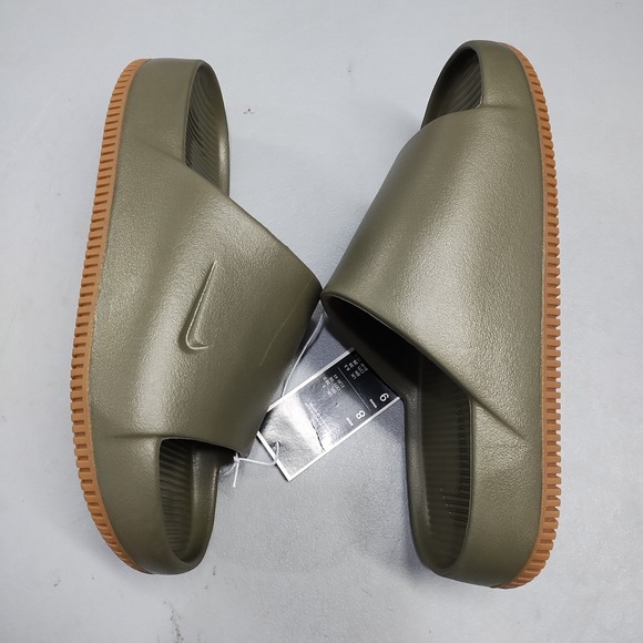 Nike Calm Slide Sandals Mens US Size 8 Green Open Toe Comfort Slip On FD4116-203 main image 5
